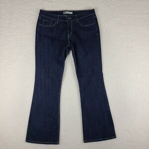 Levi's 518‎ Jeans Womens 11S 11 Short 30x30 Blue Superlow Boot Cut Dark Wash